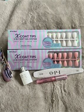 BTArtbox Bundle | Soft Gel X-Coat Tips Nail Sets | Pink & White Press On System